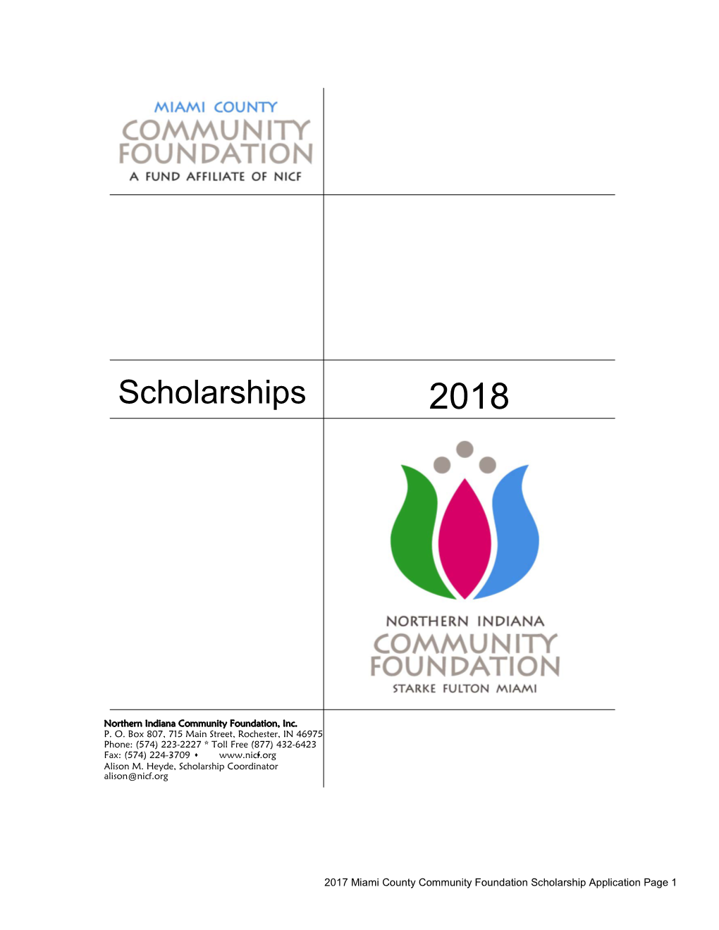 Scholarships 2018