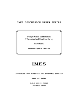 Budget Deficits and Inflation: a Theoretical and Empirical Survey