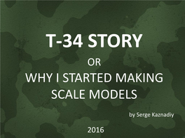 Why I Started Making Scale Models