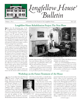 Longfellow House Bulletin, Vol. 2, No. 1, June 1998