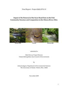 EPA 10 Impact of the Removal of the Secor Road Dam on the Fish