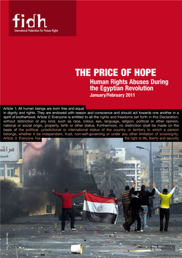 The Price of Hope Human Rights Abuses During the Egyptian Revolution January/February 2011 of Person