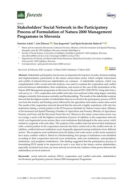 Stakeholders' Social Network in the Participatory Process Of