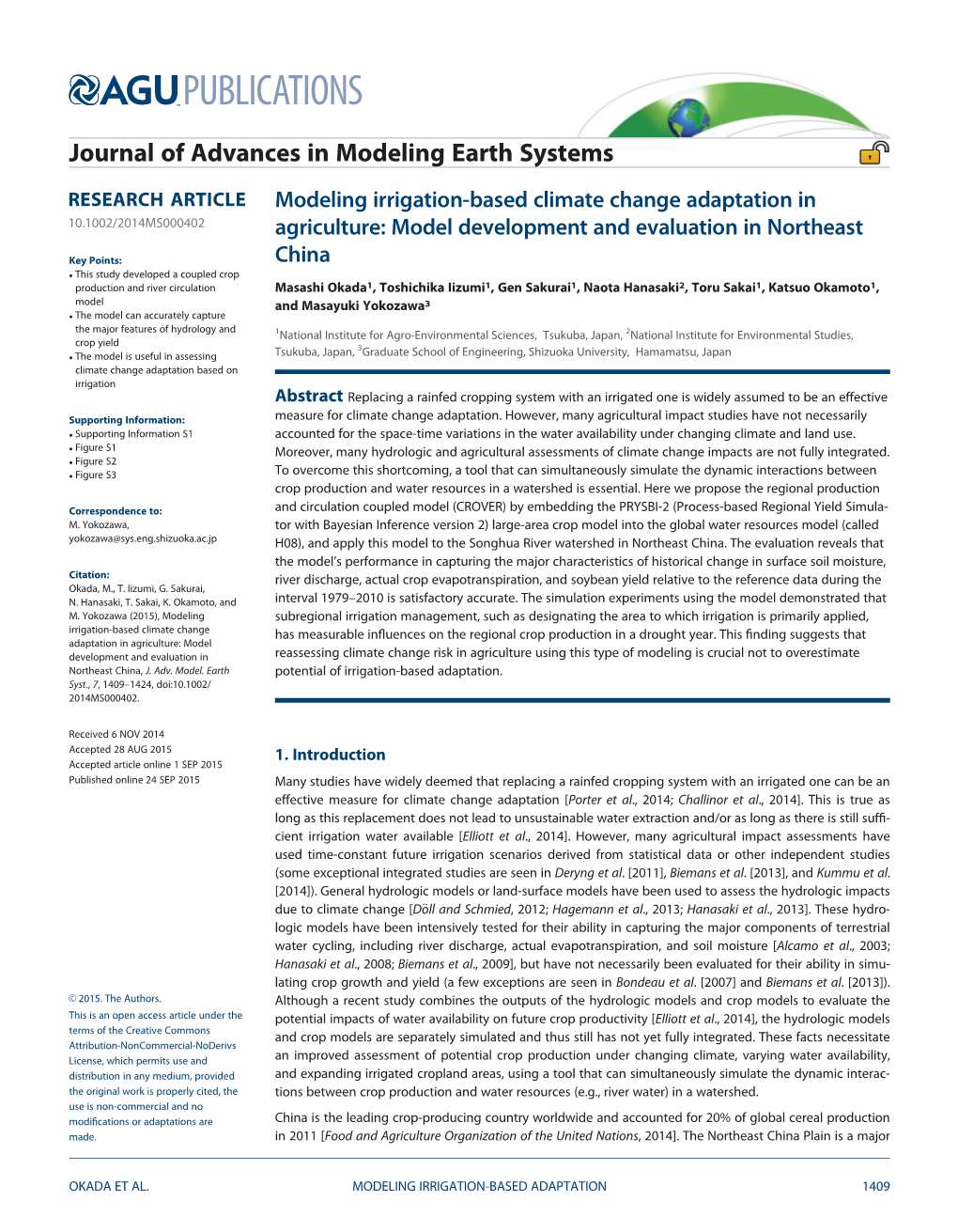 Model Development and Evaluation in Northeast China