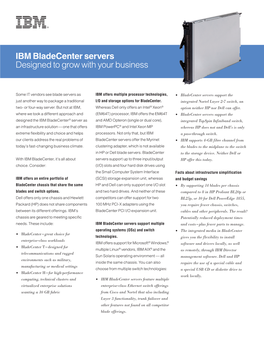 IBM Bladecenter Servers Designed to Grow with Your Business