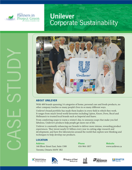 Unilever Corporate Sustainability