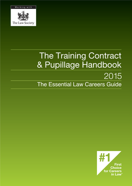 The Training Contract & Pupillage Handbook 2015