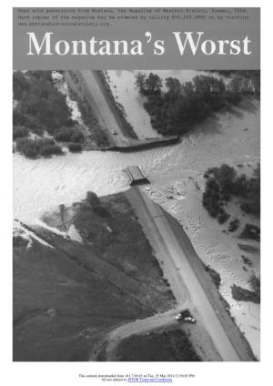 Montana's Worst Natural Disaster: the 1964 Flood on the Blackfeet Indian Reservation