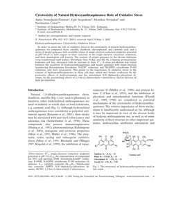 Role of Oxidative Stress Ausˇra Nemeikaite˙-Cˇ E˙Niene˙ A, Egle˙ Sergediene˙ B, Henrikas Nivinskasb and Narimantas Cˇ E˙Nasb* a Institute of Immunology, Mole˙Tu˛ Pl