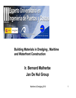 Building Materials in Dredging, Maritime and Waterfront Construction