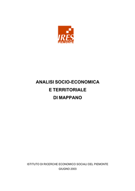 Analisi Socio-Economica E Territoriale Di Mappano