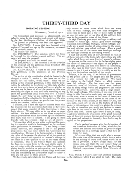 Thirty-Third Day Morning Session