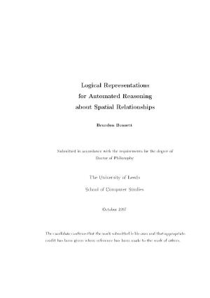 Logical Representations for Automated Reasoning About