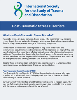 Post-Traumatic Stress Disorders