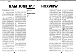 Nam June Paik Interview