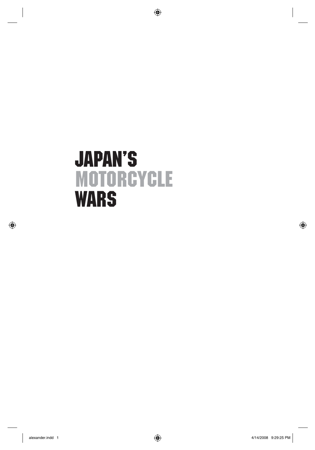 Japan's Motorcycle Wars