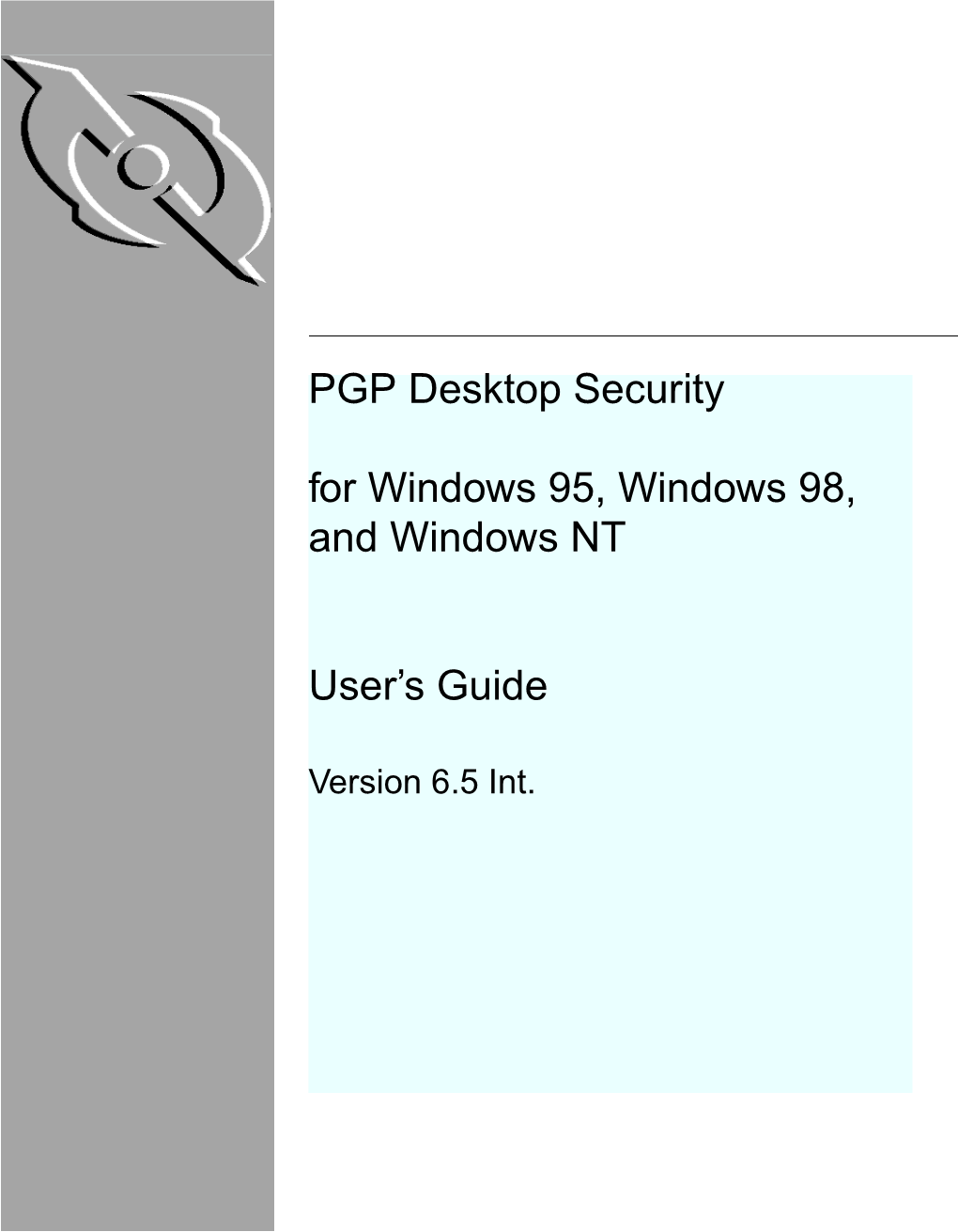 PGP Desktop Security for Windows 95, Windows 98, and Windows NT