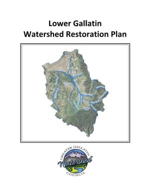 Lower Gallatin Watershed Restoration Plan