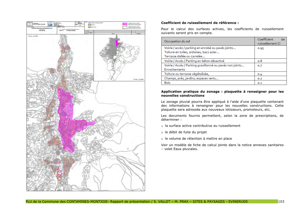 PLU De La Commune Des CONTAMINES-MONTJOIE- Rapport De Présentation / S. VALLET – M. PRAX – SITES & PAYSAGES
