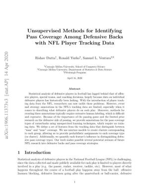 Unsupervised Methods for Identifying Pass Coverage Among Defensive Backs with NFL Player Tracking Data