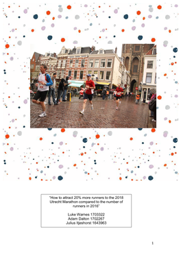 How to Attract 20% More Runners to the 2018 Utrecht