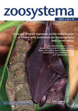 A Survey of Small Mammals in the Volta Region of Ghana with Comments on Zoogeography and Conservation
