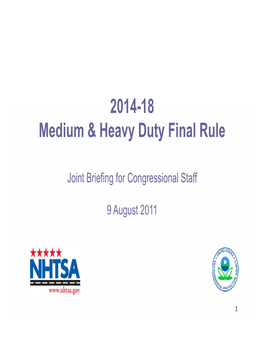 2014-18 Medium & Heavy Duty Final Rule