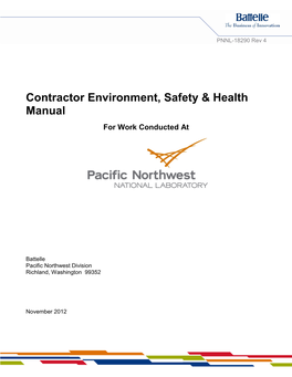 Contractor Environment, Safety & Health Manual