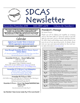 SDCAS Newsletter