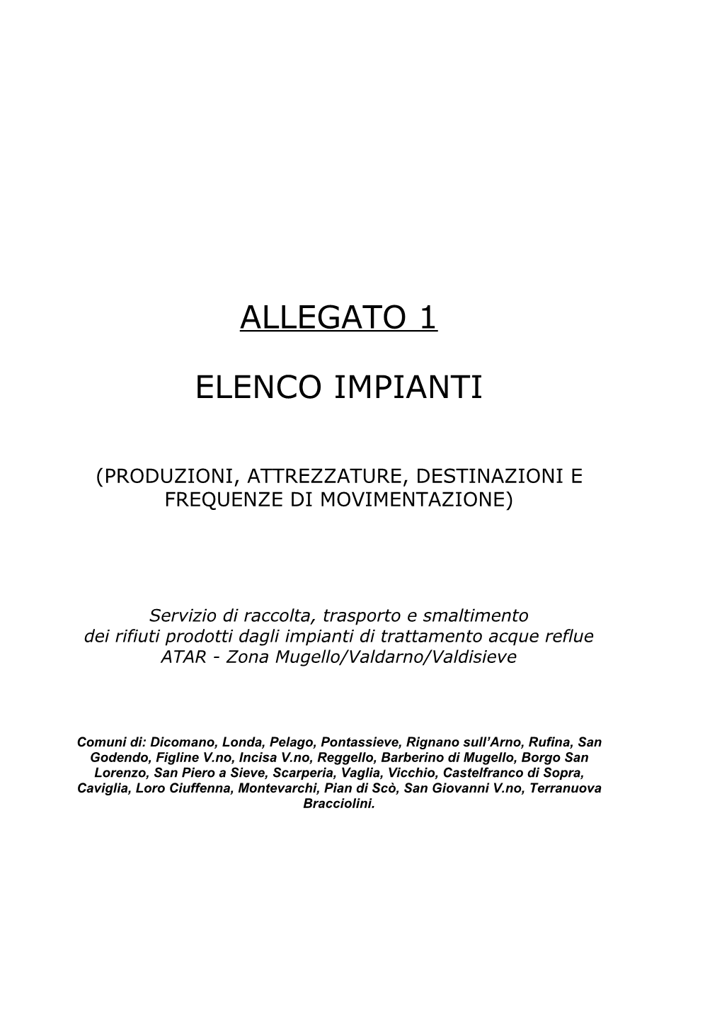 Allegato 1 Elenco Impianti