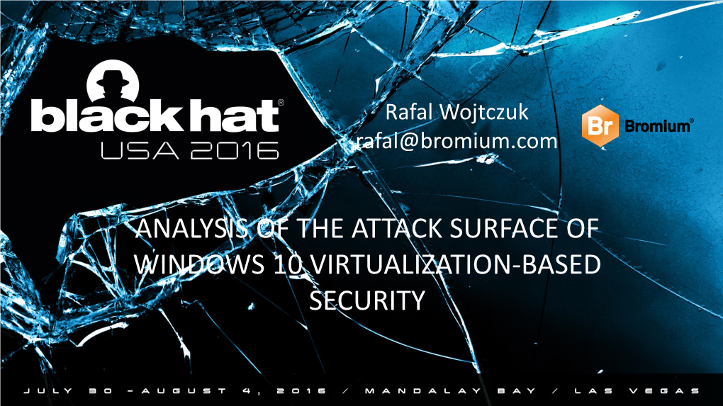 Analysis of the Attack Surface of Windows 10