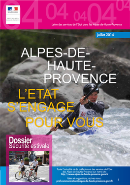 Alpes-De- Haute- Provence L'etat S'engage Pour Vous