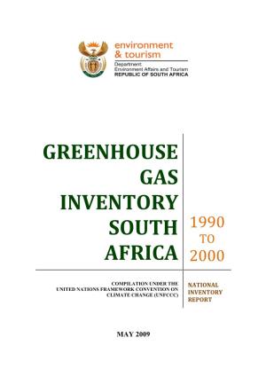 Greenhouse Gas Inventory South Africa