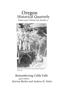 Remembering Celilo Falls Guest Editors Katrine Barber and Andrew H