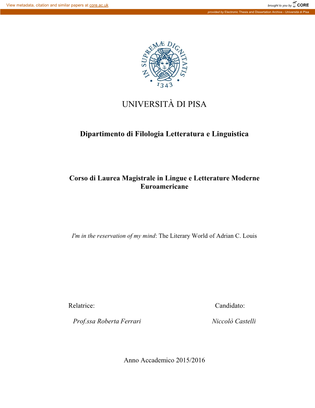 Università Di Pisa