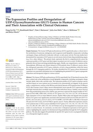 (UGT) Genes in Human Cancers and Their Association with Clinical Outcomes