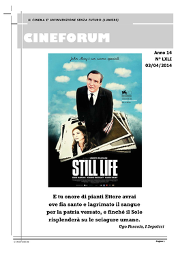 Still Life, Con Cui Indipendente E Ha Fondato La Vince Il Premio Per La Redwave Films