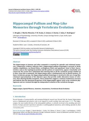 Hippocampal Pallium and Map-Like Memories Through Vertebrate Evolution