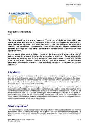 A Simple Guide to Radio Spectrum