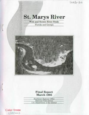 St. Marys River Study Report, Florida