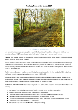 Trailway News Letter March 2017