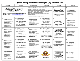 Arthur Murray Dance Center - Manalapan (ML) November 2019 Monday Tuesday Wednesday Thursday Friday Saturday