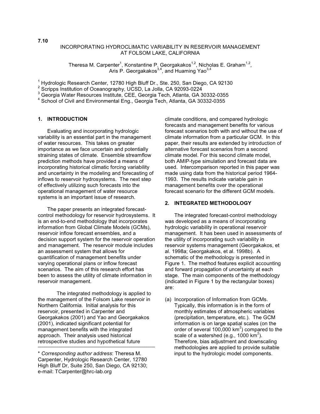 7.10 Incorporating Hydroclimatic Variability in Reservoir Management at Folsom Lake, California