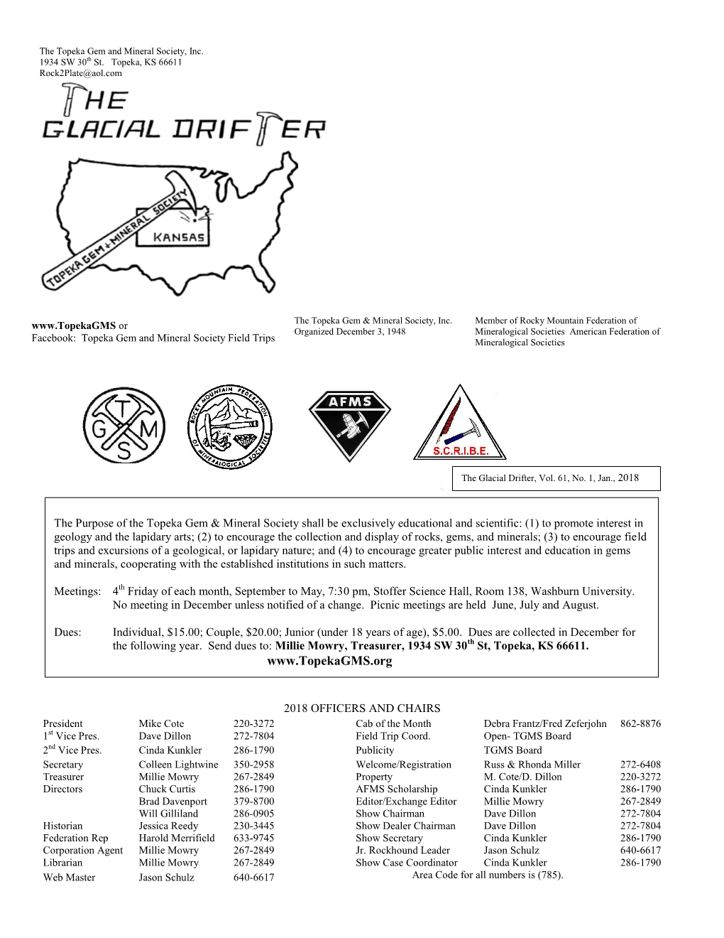 January Meeting Will Be Rock and Fossil Identification Along with Show and Tell