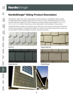 Hardieshingle® Siding Product Description
