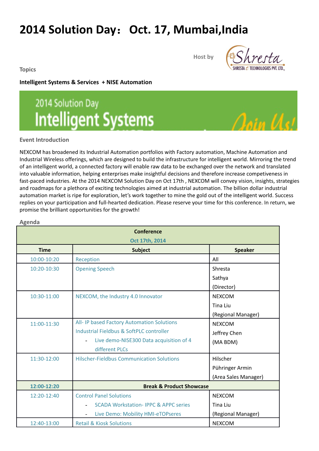 Intelligent Systems & Services + NISE Automation