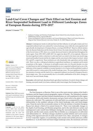 Land-Use/-Cover Changes and Their Effect on Soil Erosion and River Suspended Sediment Load in Different Landscape Zones of European Russia During 1970–2017