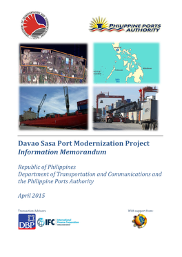 Davao Sasa Port Modernization Project Information Memorandum