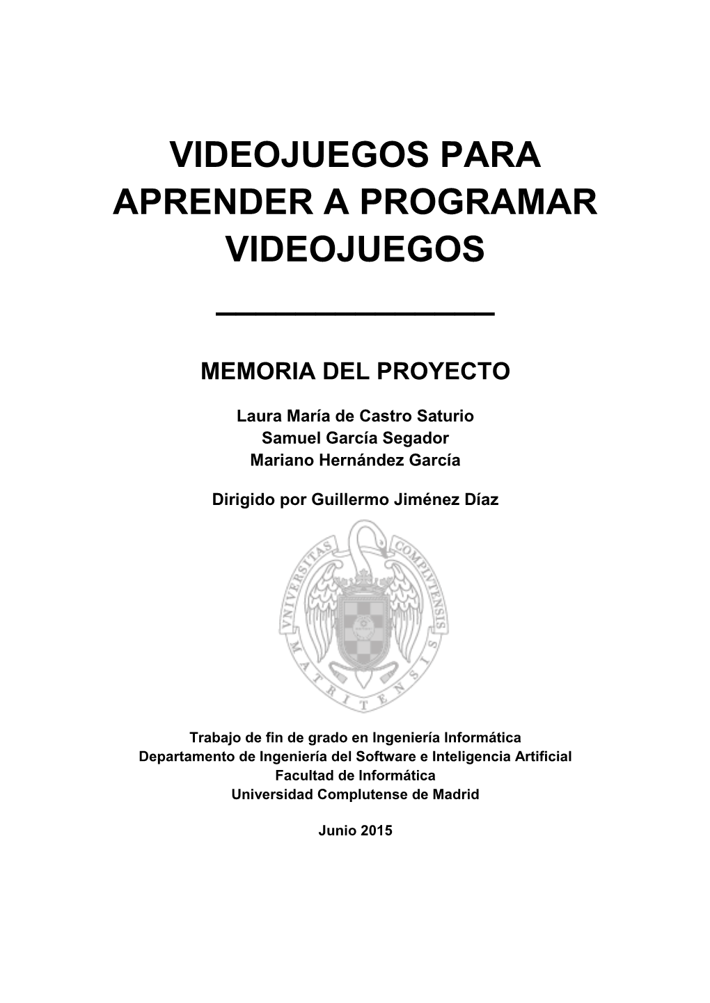 Memoria Del Proyecto