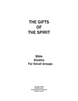 Gifts of the Holy Spirit Bible Study